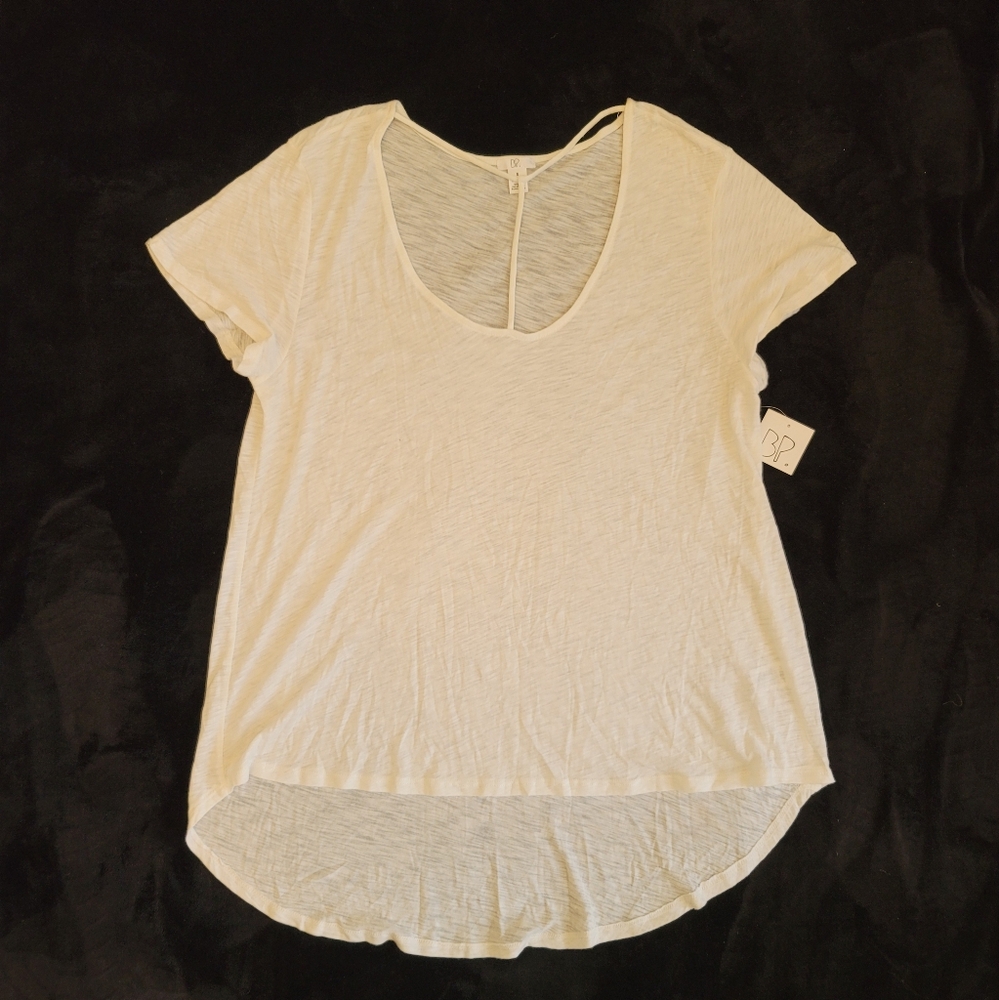 New (w/tags) White Cotton Fashion T-Shirt (Size XL)